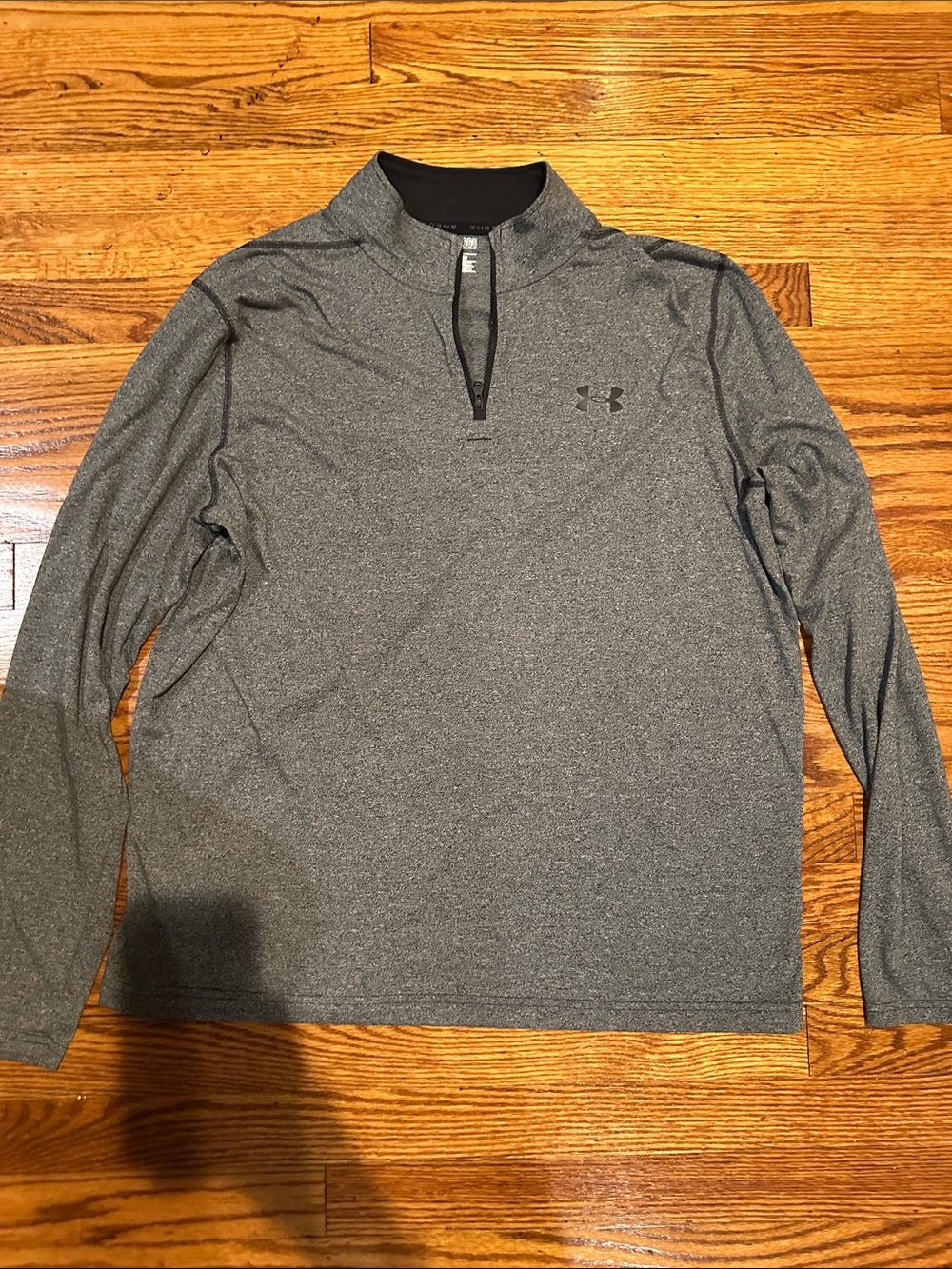 Under Armour Men's Heather Gray Quarter-Zip Performance Top Large